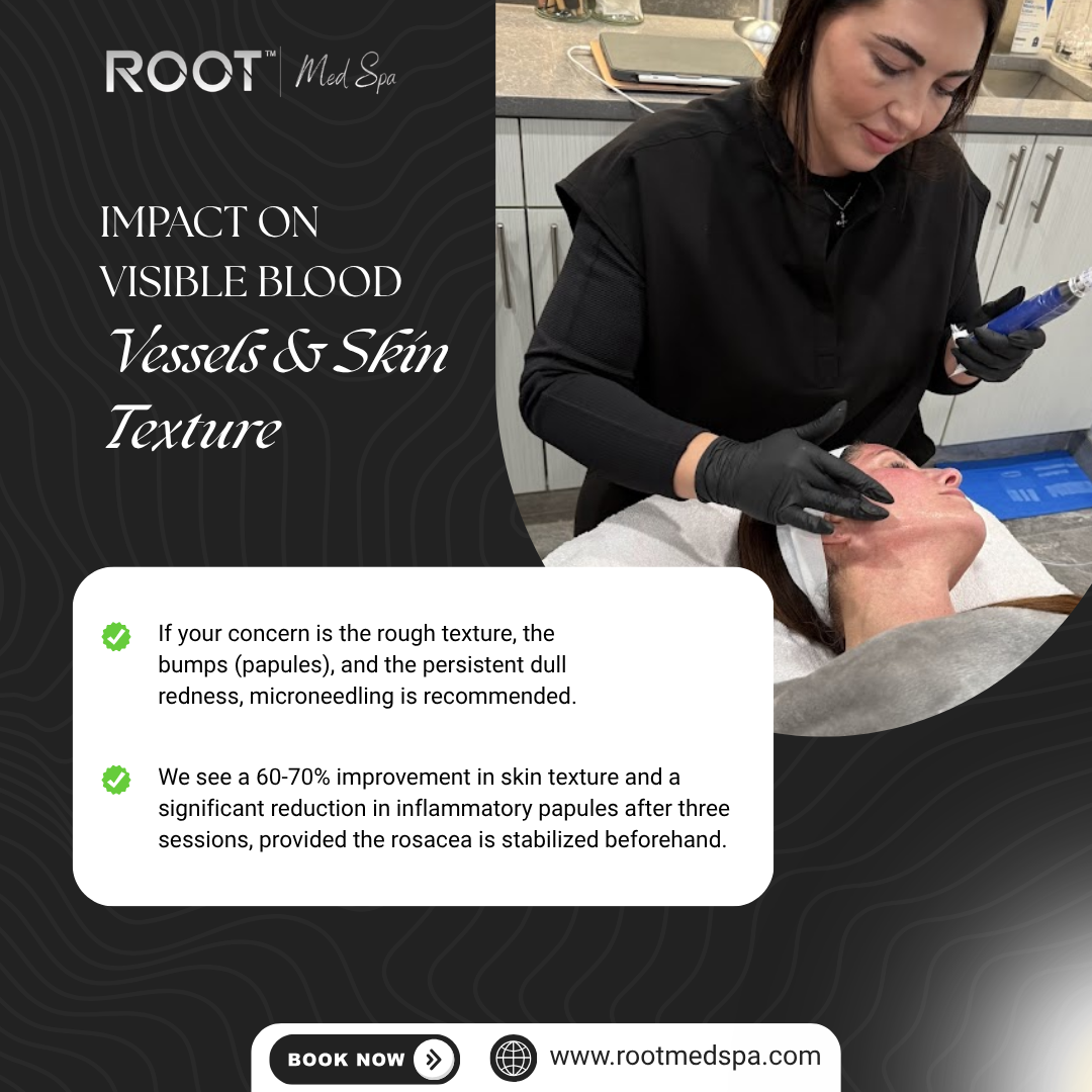 Impact on Visible Blood Vessels & Skin Texture