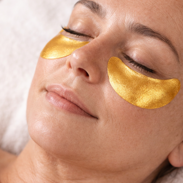 gold eye mask